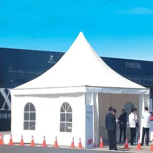 Auvent de pagode en plein air blanc, tente de toit de gazébo pour événements de mariage, fête d'exposition