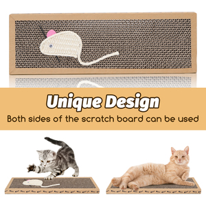 Nobleza confezione da 2 cm 38cm X 12.5cm X 1.8cm graffiatori di gatto in cartone con tappetino per erba gatta in carta - Product Image 3