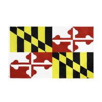 Drapeaux du Maryland en gros, 3x5 pieds, conformes aux normes américaines, imperméables, durables, en polyester, imprimés numériquement sur mesure, pour les administrations