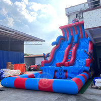 Tobogán Inflable Hulk, Toboganes Inflables de Agua Alibaba, Tobogán Inflable de Agua con Piscina