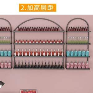 Étagère à vernis à ongles moderne et élégante, support mural en fer de style simple, organisateur de vernis à ongles élégant - Product Image 4