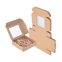 Boîte à fenêtre en papier pour friandises, bonbons, chocolats, biscuits, collations, desserts, pour les fêtes d'anniversaire, cadeaux de remerciement