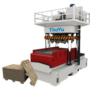 Molde de paleta de aserrín de madera Máquina de prensa en caliente hidráulica