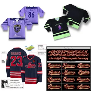 Maillot de Hockey imprimé par Sublimation, conception personnalisée, équipe d'entraînement, vente en gros, chemises