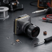 Caddx Ratel Pro 1500TVL BSI Sensor FPV Kamera Penglihatan Malam Starlight (PAL/NTSC, Lensa 2.8mm, Hitam)