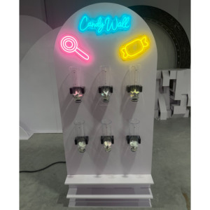 Nuovo Popolare Espositore per Caramelle a LED in Acrilico per Decorazioni di <span class=keywords><strong>Feste</strong></span> per Bambini con Supporto e Barattolo per Caramelle - Product Image 4