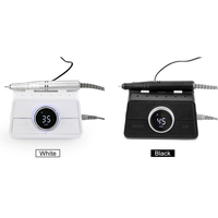 Máquina de manicura eléctrica para uñas, 45000 RPM, con pedal, para salón profesional, alta potencia, bajo nivel de vibración, con logo.