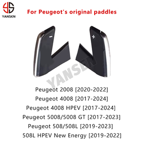 Per <span class=keywords><strong>Peugeot</strong></span> 508 208 <span class=keywords><strong>2008</strong></span> 5008 308 3008 GT SW Adesivi Estensori per Leve del Cambio al Volante DSG in ABS Fibra di Carbonio - Product Image 6