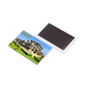 Imán de nevera de epoxi para recuerdo, adhesivo con forma personalizada, impresión de fotos, imán de nevera acrílico, Kosovo - Product Image 3