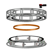 Support de levage motorisé circulaire rotatif à 360 degrés en aluminium pour éclairage, tringle de support de lumière ronde pour spectacle DJ en boîte de nuit