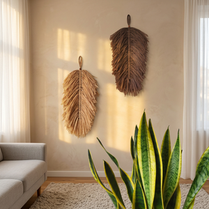 Juego de decoración de pared de rafia negra y natural tejida a mano, diseño redondo Sunburst, Juego de 3 - Product Image 1