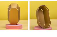 Plateau à papier personnalisé avec couvercle Transparent, plateaux à aliments pour bateau, plateau à papier pour fruits