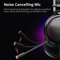 Headset Gaming Tronsmart Black Glary Terbaik dengan Mikrofon