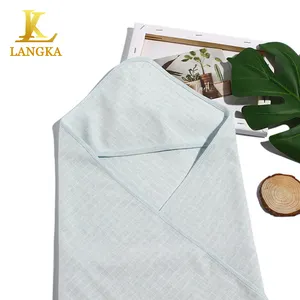 Langka卸売新生児男の子女の子毛布おくるみラップ100% オーガニックコットンベビー用品