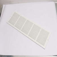 Grille de retour d'air à lamelles en métal blanc pour ventilation murale et de plafond CVC