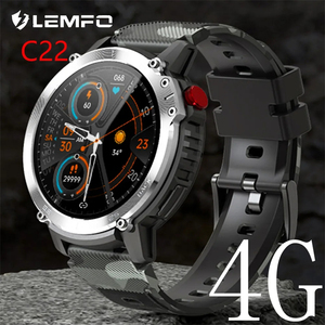 Montre connectée <span class=keywords><strong>LEMFO</strong></span> C22 pour hommes, 4 Go de ROM, étanche IP68, montre connectée BT5.0, 400 mAh, écran HD de 1,6 pouce, 35 jours en veille - Product Image 2