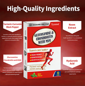 Stock disponible OEM Bandes orales de Glucosamine Chondroïtine MSM saveur menthe Formule végétalienne Soutien à la santé et à la mobilité des articulations Marque privée - Product Image 2