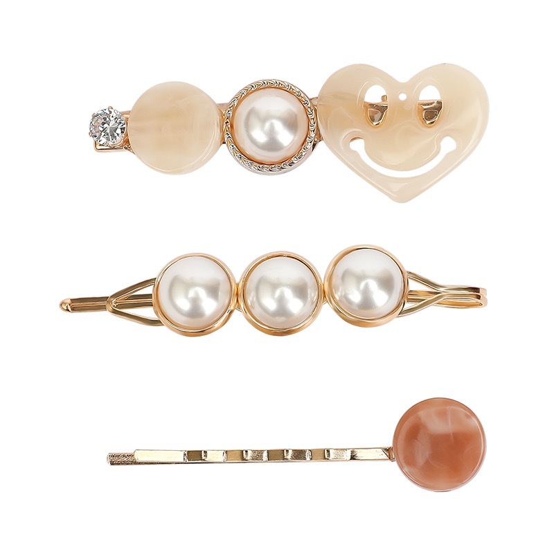 Macaron жемчужные акриловые резиновые Металлические модные заколки для волос в комплекте милые заколки для волос ручной работы заколки-невидимки золотые металлические заколки для волос