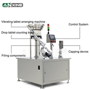 Machine de remplissage, de bouchage et d'emballage de tubes de comprimés effervescents de vitamine <span class=keywords><strong>C</strong></span>, de comprimés d'électrolytes et de nutraceutiques semi-automatiques <span class=keywords><strong>CED</strong></span>-S10A - Product Image 4