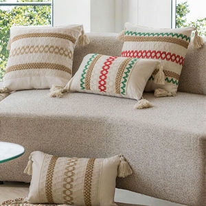 Anti-Bacteria Bohemian Style Geometric Striped Pattern 100% Polyester Square <b>Sofa</b> <b>Pillow</b> Zipper Closure Custom Logo Option Hotel - Product Image 3