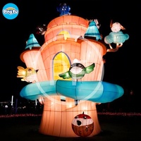 Champignon gonflable décoratif géant pour l'extérieur avec éclairage LED Champignon gonflable pour décoration de scène extérieure