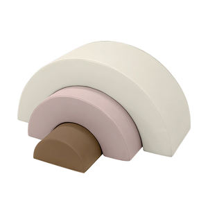 Populaire <span class=keywords><strong>3</strong></span> couleurs arc-en-ciel Design canapé aire de jeux enfants équipement de terrain de jeu intérieur aire de jeu douce enfant en bas âge - Product Image 3