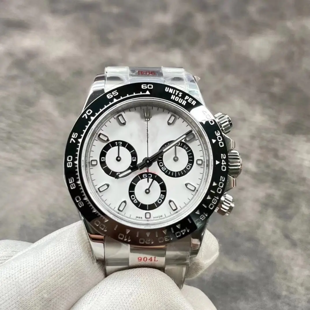 latest 12.3mm thickness ceramic bezel models 4130 movement noob watch panda full functions