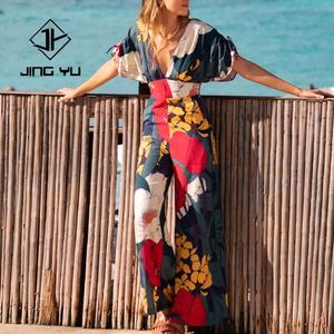 Mono con Cuello en V, Diseño Personalizado, Impresión Digital, Estilo Hawaiano, Traje de Playa de una Pieza para Mujer, Oferta 2024 - Product Image 2