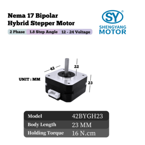 <span class=keywords><strong>NEMA</strong></span> <span class=keywords><strong>17</strong></span> 42X42X23 1A 16N.cm 1,8 grados 4 Plomo impresora 3D 12V <span class=keywords><strong>Bipolar</strong></span> híbrido <span class=keywords><strong>motor</strong></span> paso <span class=keywords><strong>a</strong></span> paso - Product Image 2