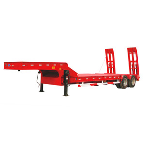 Nouvelle semi-remorque benne basculante en acier à 2 essieux, à prix compétitif, avec col de cygne amovible pour le transport de machines surdimensionnées - Product Image 3