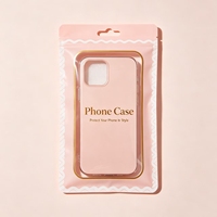 Kantong Plastik Kemasan Resealable Custom Print dengan Jendela Transparan untuk Casing Handphone