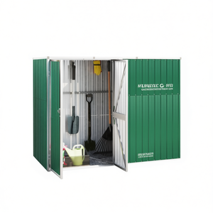 Casetta da Giardino Hfluele O-Sm in Acciaio Zincato Verde 88.6x35x63.4 Pollici, Ripostiglio per Attrezzi - Product Image 1