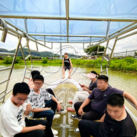Fabricants chinois de bateaux en polycarbonate transparent de luxe à essence, 5,5 m, 12 places, avec moteur de 20 à 40 CV, à vendre