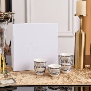 Juego de 6 Tazas de Porcelana Fina Serie D de Lujo, para Té, Espresso, Café, con Caja de Regalo - Product Image 5