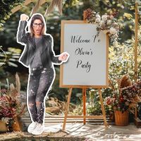 Standee personnalisé en carton écologique pliable et rotatif grand format – Cadeaux photo personnalisés pour intérieur/extérieur