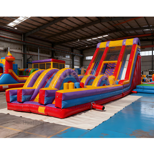 Huatong thương mại ngoài trời bơm hơi khổng lồ khóa học trở ngại <span class=keywords><strong>Inflatable</strong></span> oslide với trượt khóa học trở ngại trượt cho Đảng - Product Image 1