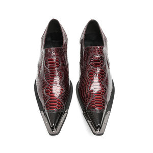 Style britannique métal bout pointu hommes chaussures en cuir véritable grande taille chaussures sans lacet chaussures d'affaires décontractées homme robe de soirée chaussure - Product Image 6