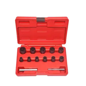 13Pcs Hex Twist Socket Set Extraction Socket Set Remove Stripped Frozen Rusted And Rounded Off Nuts