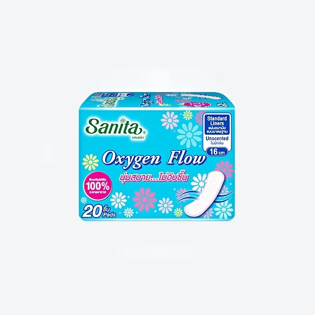 OEM ODM Sanita oksijen akış gömlekleri kokusuz 16cm (20 adet) sıhhi Pantyliner
