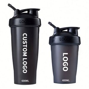 Bouteille d'eau portable de 20 oz pour le sport et la gym, en plastique, avec boule mélangeuse pour shaker de poudre - Product Image 3