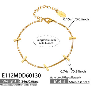 Bracelet et joncs de luxe personnalisés en acier inoxydable 316L plaqué or PVD 14k 18k pour femmes - Product Image 5
