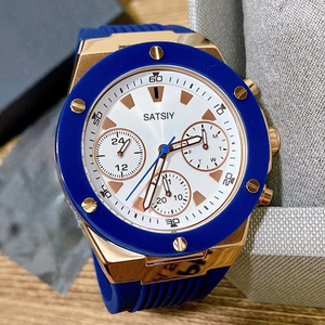 <span class=keywords><strong>GUESS</strong></span> GW0030L3 นาฬิกาโครโนกราฟสุดหรูสำหรับสุภาพสตรีหน้าปัดอะนาล็อกสีขาวโรสตัวเรือนสแตนเลสสายซิลิโคนควอตซ์ 50 ม - Product Image 6