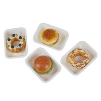 Assiettes à dîner jetables en bagasse de canne à sucre, plateaux à fruits en papier carré pour mariages et fêtes d'anniversaire dégradables
