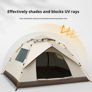 Tente automatique portable multi-personnes en tissu Oxford monocouche 1500-2000 mm, imperméable, résistante à la pluie et aux rayons UV, <span class=keywords><strong>pour</strong></span> le camping toutes saisons - Product Image 1