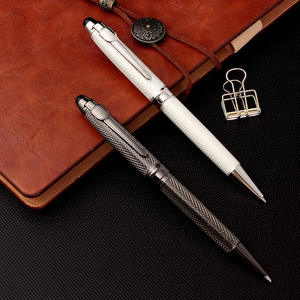 Stylos promotionnels en métal doré personnalisés pour le bureau, avec logo, encre noire/bleue, fournitures de bureau, vente en gros - Product Image 2