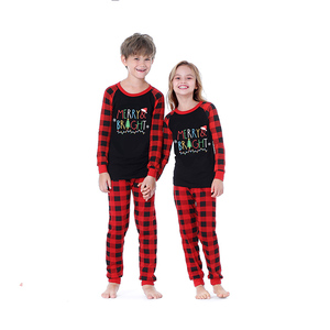 Pyjama de noël <span class=keywords><strong>personnalisé</strong></span>, ensemble de vêtements de nuit pour la <span class=keywords><strong>famille</strong></span>, Parent-enfant, imprimé ours à carreaux, 2023 - Product Image 4