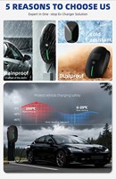 Station de recharge d'origine 7,4 kW pour usage domestique, chargeur EV de niveau 2 avec câble de 5 m, 7 kW Type 2 pour véhicules BYD et Vinfast