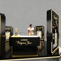 Présentoir à cosmétiques Stands de magasin Mall Design Vitrine de parfum en verre Boutique Armoire à lumière LED Kiosque de parfum au détail à vendre Centre commercial