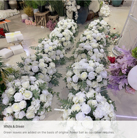 Buket Bunga Sutra Hydrangea Buatan Dekorasi Pernikahan Centerpiece Pernikahan Buatan Bola Bunga Rangkaian Mawar Merah
