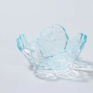 Plats à sauce Sakura Plats à apéritif en verre cristal <span class=keywords><strong>fleur</strong></span> de cerisier <span class=keywords><strong>rose</strong></span> Bols à tremper Crème glacée Snack Sushi Plat à condiment soja - Product Image 5